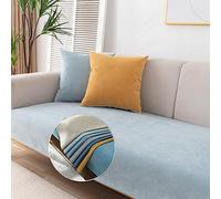 Couch Covers For Sectional Sofa L Shape Pet Proof, Sofa Covers Waterproof And Washable Set, Stain And Spill Proof Sofa Slipcovers For Sectionals Anti-slip With Waterproof Light Blue 90 * 160cm