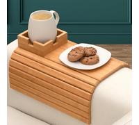 Couch Cup Holder Tray, Sofa Arm Table Freestanding, Wooden Couch Arm Cup Holder, Foldable Sofa Arm Tray With Cup Holder, Couch Tray Sofa Arm Cup Holder Bamboos