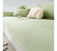 Couch Cushion Covers for Sectional Sofa, Sofa Slipcovers 1 2 3 4 Seater Anti-Slip Couch Covers, L Shaped Seats Furniture Protectors for Pets,Green,43 * 82in/110 * 210cm
