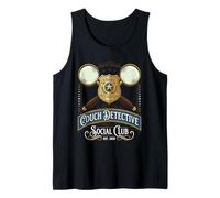 Couch Detective Armchair Investigator Vintage Badge Design Tank Top