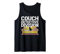 Couch Detective Division Cat True Crime Mystery Solver Tank Top