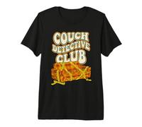 Couch Detective Magnifying Glass Crime Scene Tape Premium T-Shirt