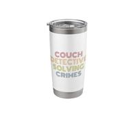 Couch Detective Solving Crimes True Crime TV Stainless Steel Insulated Tumbler
