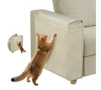 Couch Protector from Cat Claws,Dual-Sided Fit for Left & Right Sofa Arms, Multiple Colors to Blend with Any Home Decor, Couch Corner Protectors for Cats and Cat Scratch Furniture Protector(Beige)