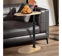 Couch Side Table 360° Rotating Sofa End Table 42-78cm Height Adjustable Bedside Table with Phone Slots C Shaped Couch Arm Tray for Sofa Chair Recliner Bathtub Bedroom