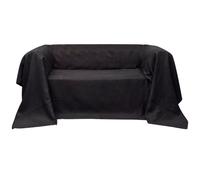 Couch Slipcover Micro-Suede Anthracite 270x350 cm Sofa Cover Stretch Elastic Fit
