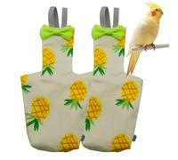 Couche Pour Perroquet Lavable - 2X Vêtement Oiseau Pigeon Réglable, Combinaison Étanche Anti-Fuite Polyester, Doublure Souple Protection Hygiène | Pour Perruche Animaux Compagnie