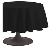 Coucke 235 cm Caviar Plain Round Cotton Tablecloth