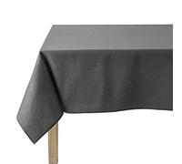 Coucke 3152192181511 Plain Square Cotton Tablecloth 180 x 180 cm, Cotton, Caviar, 180 x 180 x 0,03 cm