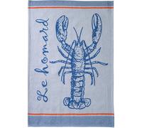Coucke "A la Peche Bleu", Woven cotton tea towel. Designed in France.