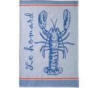 Coucke "A la Peche Bleu", Woven cotton tea towel. Designed in France.