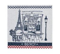 Coucke Cotton Jacquard Square Sponge - Authentic Bistro - White, 50 x 50 cm