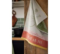 Coucke "L’Art du Pot au Feu", Woven cotton tea towel. Designed in France.