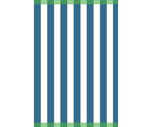 Coucke "Malo Stripe" (Blue), Woven linen & cotton tea towel. Made in France.