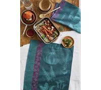 Coucke Printed Cotton Jacquard Tea Towel, Autumn GARDEN 50 x 75 cm
