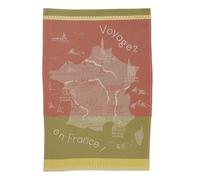 Coucke Printed Cotton Tea Towel, 50 x 75 cm, Les Monuments de France