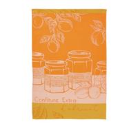 Coucke Printed Cotton Tea Towel, 50 x 75 cm, Orchard Apricots