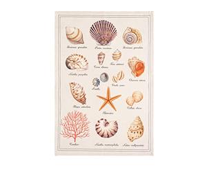 Coucke Tea Towel, Cotton, Treasures of The Sea, 50x75cm