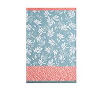 Coucke Tea Towel Jacquard Cotton Leaf Blue 50 x 75 cm