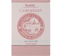 Coucke French Cotton Jacquard Towel, Camembert Cheese, 20-Inches by 30-Inches, Red, 100% Cotton