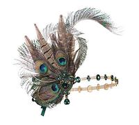 Coucoland 1920s Flapper Headband (Peacock)(Size: One Size)