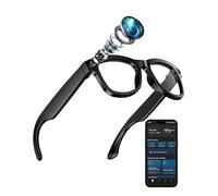 Coucur AI Smart Glasses 4-in-1, 800W HD Camera Glasses, 1080P Video Recording Glasses, Built-in ChatGPT AI Voice Assistant, Real-time Translation, Open-Ear Headphones for Travel, Meetings & Vlogging