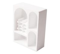 CoudarTitie 1:12 Dollhouse Miniature Wardrobe Bookcase Organizer Dollhouse Cabinet for Diorama Scene Accessories, White, No feet