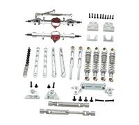 CoudarTitie 1:12 RC Car Front And Rear Axle Link Rods Metal Spare Parts for RC Car, Silver