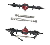 CoudarTitie 1/12 Scale Metal Front And Rear Axle Set for RC Car Repair Spare Parts Drive Shafts for, Black