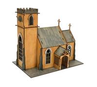 CoudarTitie 1/72 Scale Chapel Model, Architectural Model for Sand Table, Easy Assembly, Micro-DIY Kit, 3D Puzzle