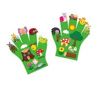 CoudarTitie 2 Pieces Animals Story Finger Puppets, Animals Finger Puppet Toys DIY Storytelling Hand Puppet for Storytelling Parties, Bird Bee theme