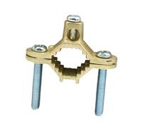 CoudarTitie 3 Pieces Ground Clamp Brass Grounding Clamp Wire Clamp Rod Adjustable Grounding Connector with Screws Pipe Clamp Suitable for Electrical Work, 1pcs