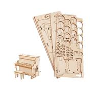 CoudarTitie 3D Puzzles Piano Music Box, Craft Kit, Aesthetic DIY Assembly, Wooden Music Box Puzzle Kit for Ornament Teens