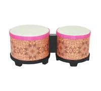 CoudarTitie 5" And 6" Bongo Drum Set, Percussion Instrument, Sturdy Bongos, Easy to Use, Educational Music, 5" And 6" Built-in Drum for, Orange
