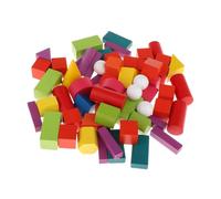 CoudarTitie 60 Wooden Geometric Solids for The Classroom: Manipulative And Learning Games, Geometric Shapes for Primary School And