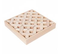 CoudarTitie Acrylic Block Wooden Building Blocks Stacking Toy Construction Cubes Sensory Set For Hands On Discovery suitable for classroom stations therapy, Original Wood Cross