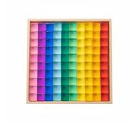 CoudarTitie Acrylic Building Blocks Translucent Stacking Cubes Sensory Educational Suitable for Motor Skill Growth Preschool Classrooms Imaginative Development, Clear, Cubes 100PCS