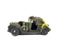 CoudarTitie Aquarium Ornament, Cave, Habitat, Wrecked Car, Resin Decorative Accessory, Simulation of A Car, Suitable for Shelter, Car
