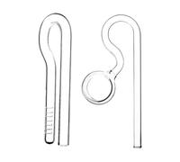 CoudarTitie Aquatic Lily Tube Aquarium Glass Inlet Outlet Pipe System Surface Skimmer with Easy Installation for Planted Freshwater Aquariums Fish, 10mm