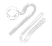 CoudarTitie Aquatic Lily Tube Aquarium Glass Inlet Outlet Pipe System Surface Skimmer with Easy Installation for Planted Freshwater Aquariums Fish, 17mm