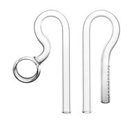 CoudarTitie Aquatic Lily Tube Aquarium Glass Inlet Outlet Pipe System Surface Skimmer with Easy Installation for Planted Freshwater Aquariums Fish, 13mm