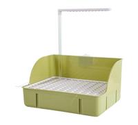 CoudarTitie Automatic Bird Bath with Water Circulation for Parrots, Easy Installation, Made of PP for Optimal Feather Hygiene, Suitable for Indoor Use, green