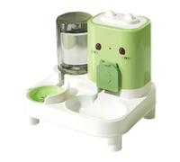 CoudarTitie Automatic Pet Food Dispenser with 1 Food Bowl And Water Reservoir, Separable PP Design, Suitable for Dogs And Cats, Green