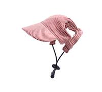 CoudarTitie Baseball Sun Hat with Ear Holes, Adjustable Strap And Corduroy Material, Protects From The Sun for Outdoor Travel, Family, Garden, Beach, Part, Pink XL