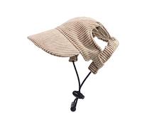 CoudarTitie Baseball Sun Hat with Ear Holes, Adjustable Strap And Corduroy Material, Protects From The Sun for Outdoor Travel, Family, Garden, Beach, Part, Khaki L