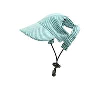 CoudarTitie Baseball Sun Hat with Ear Holes, Adjustable Strap And Corduroy Material, Protects From The Sun for Outdoor Travel, Family, Garden, Beach, Part, Green XS