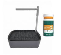 CoudarTitie Bird Bathing Basin Bath Shower Tub Wash Tray With Upright Spray Stand White Misting Tube Raised Rim To Contain Splashes, Small Size High-configuration Bird Bath With Mineral Bath Salts