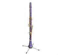 CoudarTitie Blue Clarinet Bb Clarinet Student Instrument 17-Key Clarinet Easy Fingering Consistent Pitch Responsive Sound Suitable For First-Time Learners Recital, Purple