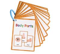 CoudarTitie Body Parts Learning Cards, 15Pcs Educational Tools for Young Learners