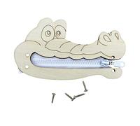CoudarTitie Busy Board DIY Accessories Zipper Game Practical Skill Early Educational Unpainted Sensory Toy for Airplane Toy Preschool Children, Crocodile